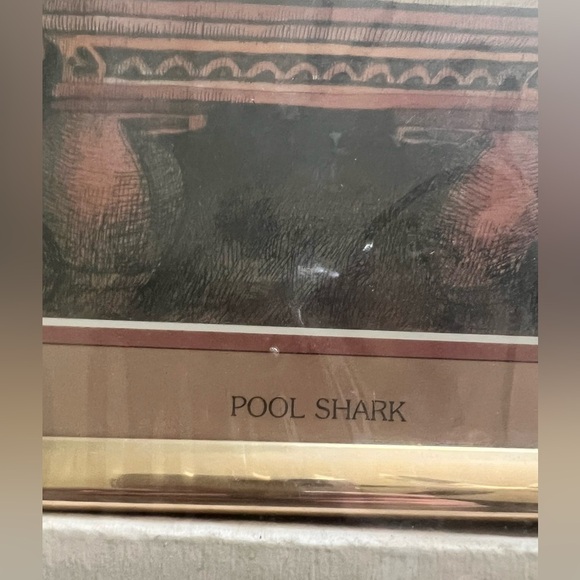 Gary Patterson "Pool Shark" 1980 Pool Wall Print Plaque 8x10 Vintage Sealed - Picture 7 of 9